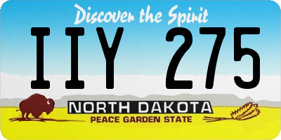 ND license plate IIY275