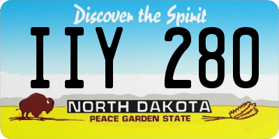 ND license plate IIY280
