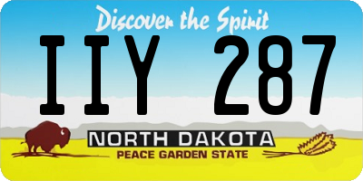 ND license plate IIY287