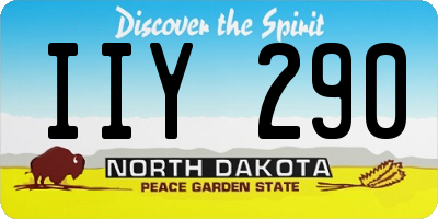 ND license plate IIY290