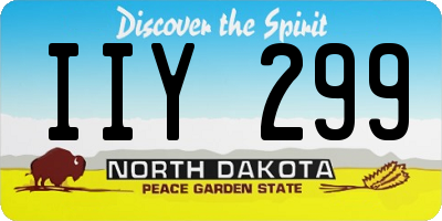 ND license plate IIY299