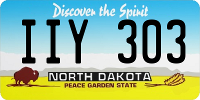 ND license plate IIY303