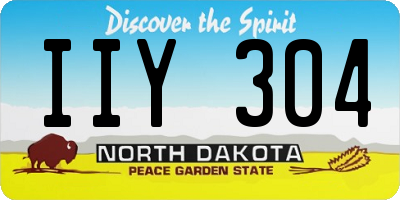 ND license plate IIY304