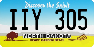 ND license plate IIY305