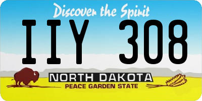 ND license plate IIY308