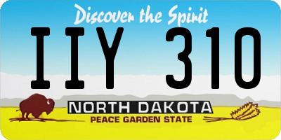 ND license plate IIY310