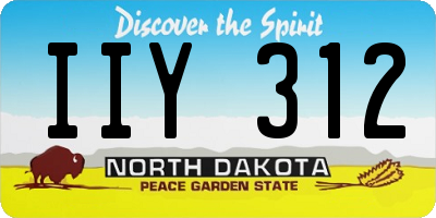 ND license plate IIY312