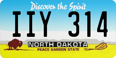 ND license plate IIY314