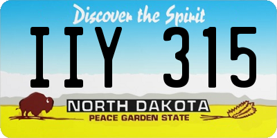 ND license plate IIY315