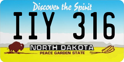 ND license plate IIY316