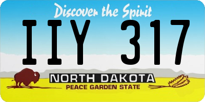 ND license plate IIY317