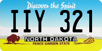 ND license plate IIY321