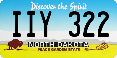 ND license plate IIY322