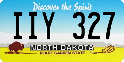 ND license plate IIY327