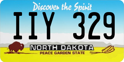 ND license plate IIY329
