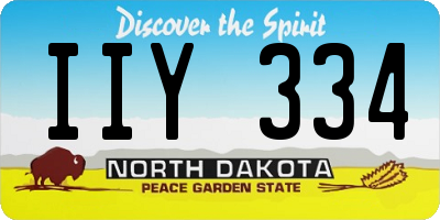 ND license plate IIY334