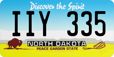 ND license plate IIY335