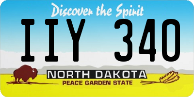 ND license plate IIY340