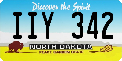 ND license plate IIY342