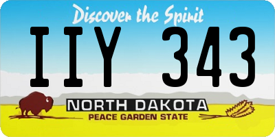 ND license plate IIY343