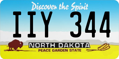 ND license plate IIY344