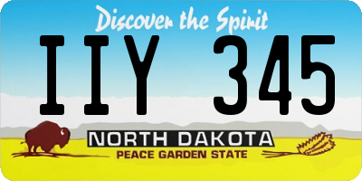 ND license plate IIY345