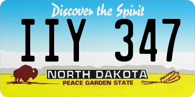 ND license plate IIY347