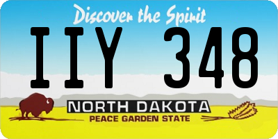 ND license plate IIY348