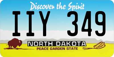 ND license plate IIY349