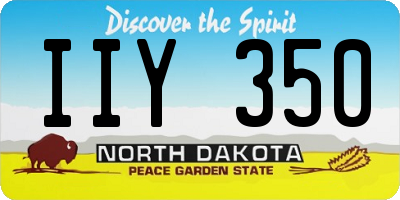 ND license plate IIY350