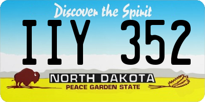 ND license plate IIY352