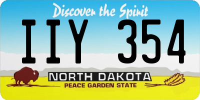 ND license plate IIY354