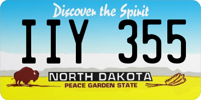 ND license plate IIY355