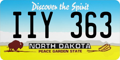 ND license plate IIY363