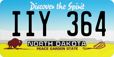 ND license plate IIY364