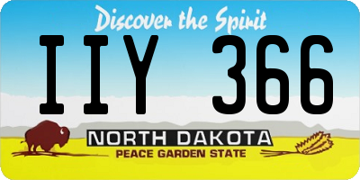 ND license plate IIY366