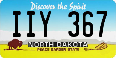 ND license plate IIY367