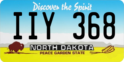 ND license plate IIY368