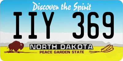 ND license plate IIY369