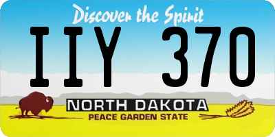 ND license plate IIY370