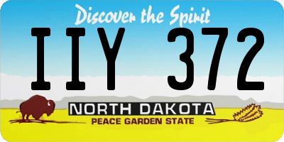 ND license plate IIY372