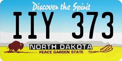 ND license plate IIY373