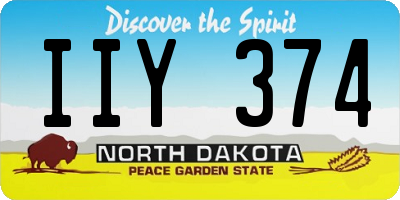 ND license plate IIY374