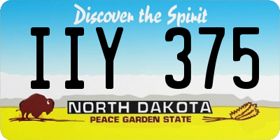 ND license plate IIY375