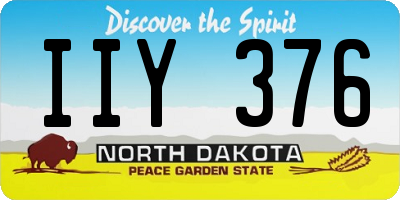 ND license plate IIY376