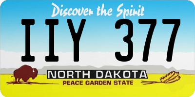 ND license plate IIY377