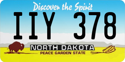 ND license plate IIY378