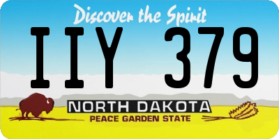 ND license plate IIY379