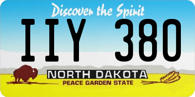 ND license plate IIY380