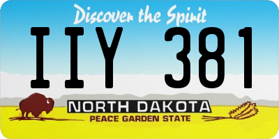 ND license plate IIY381